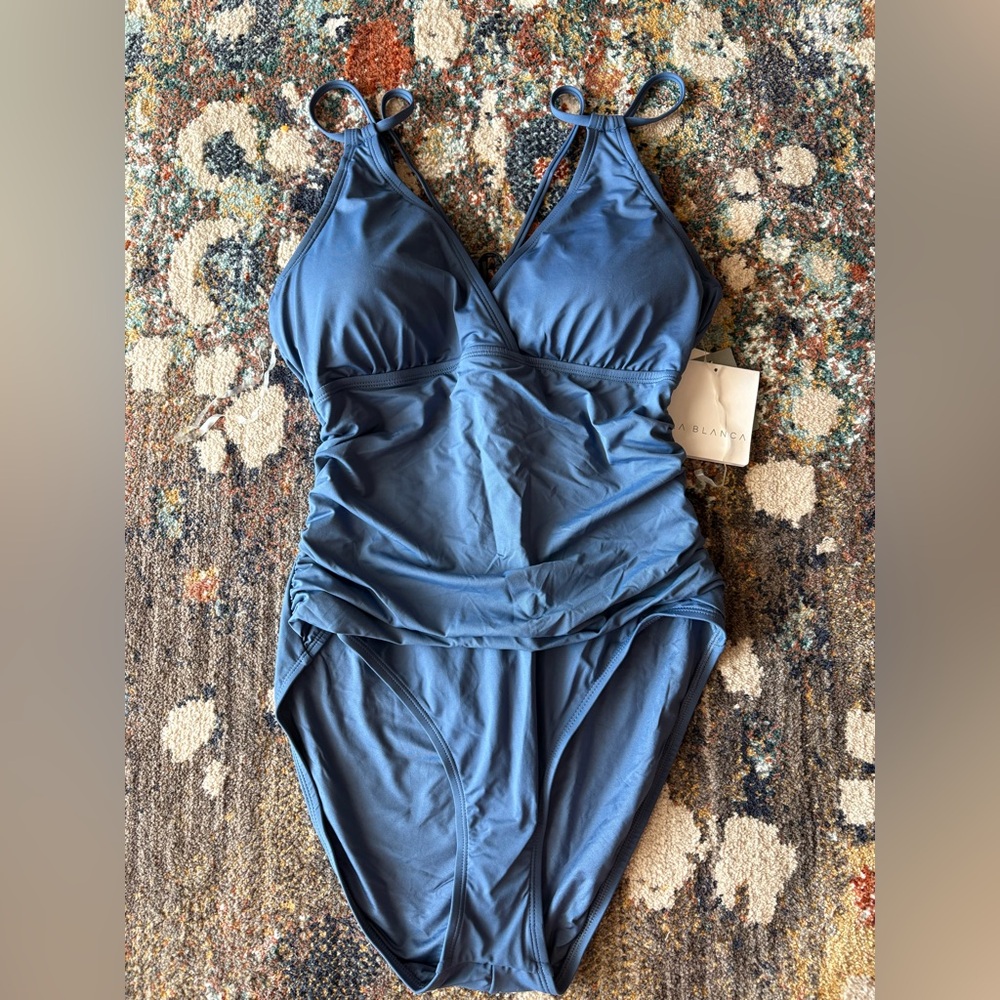 La Blanca Blue One Piece Swimsuit NWT